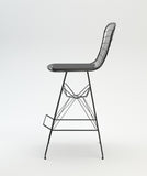 Asver 41.7'' Bar Stool, Matt Black, Metal Structure