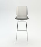 Diamond 30.07'' Bar Stool, White, Metal Legs