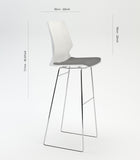 Diamond 30.07'' Bar Stool, White, Metal Legs